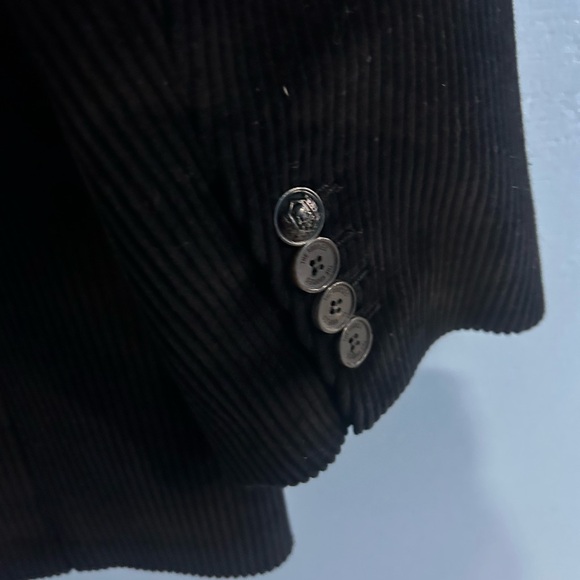 Kooples Womens Black Corduroy Double Breasted Jacket 100% Cotton NWT EU 40/8 - Picture 8 of 10